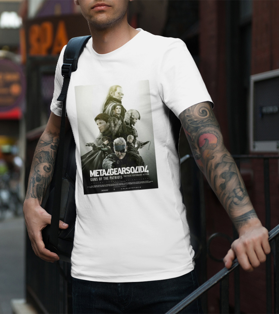 Metal Gear Solid 4 Guns Of The Patriots Tactical Espionage Action Konami PlayStation 3 T-Shirt