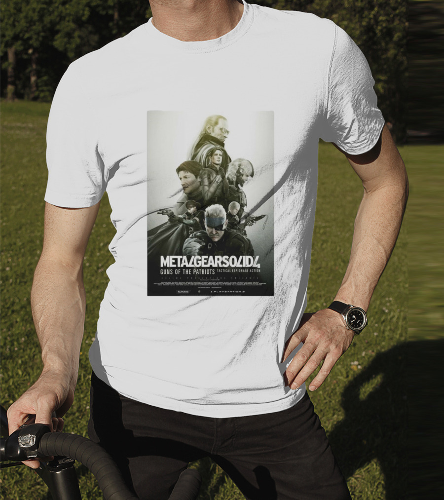 Metal Gear Solid 4 Guns Of The Patriots Tactical Espionage Action Konami PlayStation 3 T-Shirt