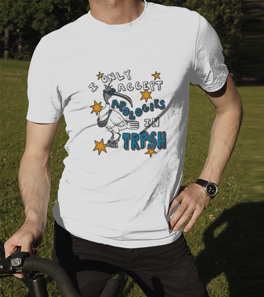 I Only Accept Apologies In Trash Ibis Sunglasses Stars T-Shirt
