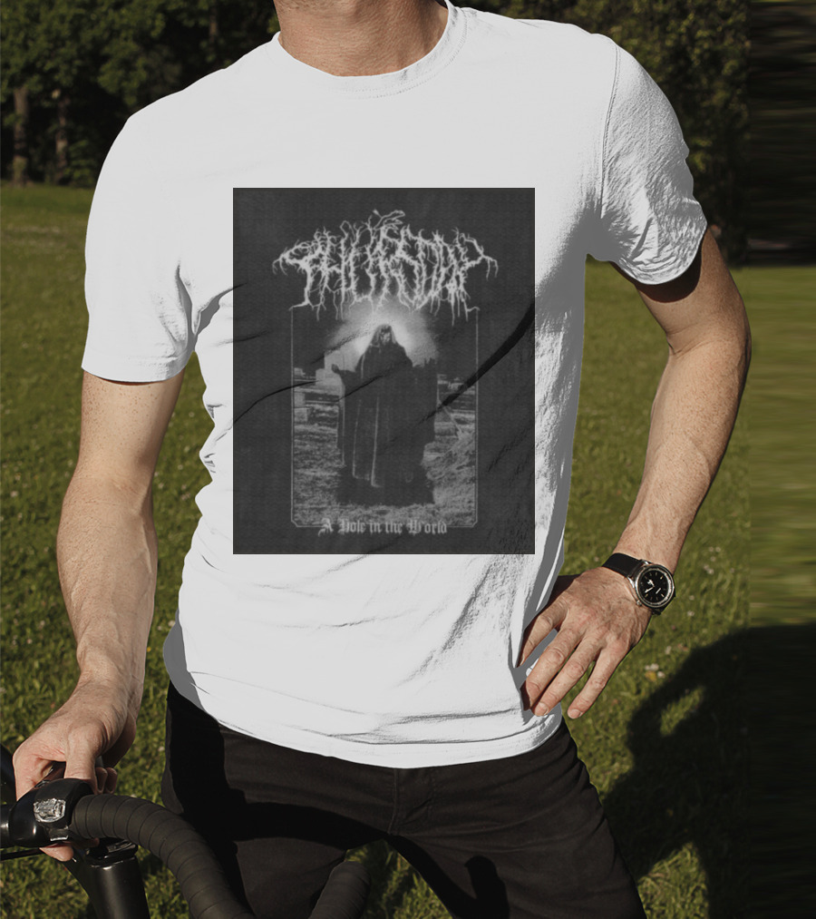 Thursday A Hole In The World Mysterious Cloaked Figure In Cemetery T-Shirt