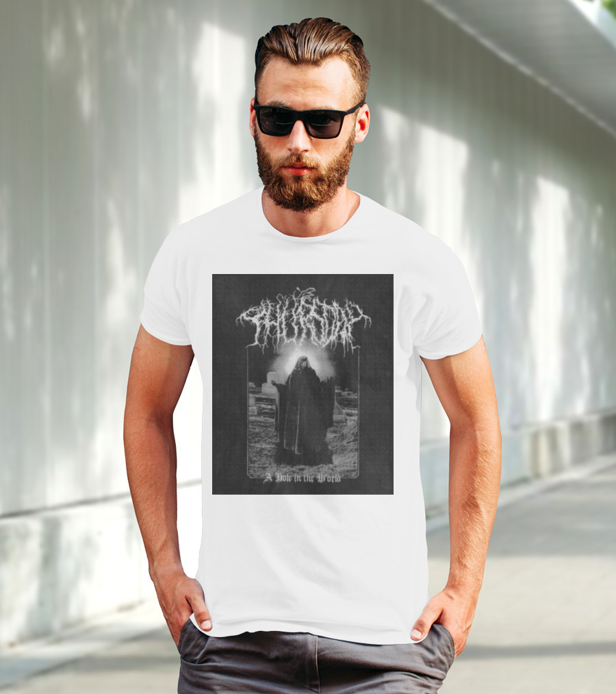 Thursday A Hole In The World Mysterious Cloaked Figure In Cemetery T-Shirt