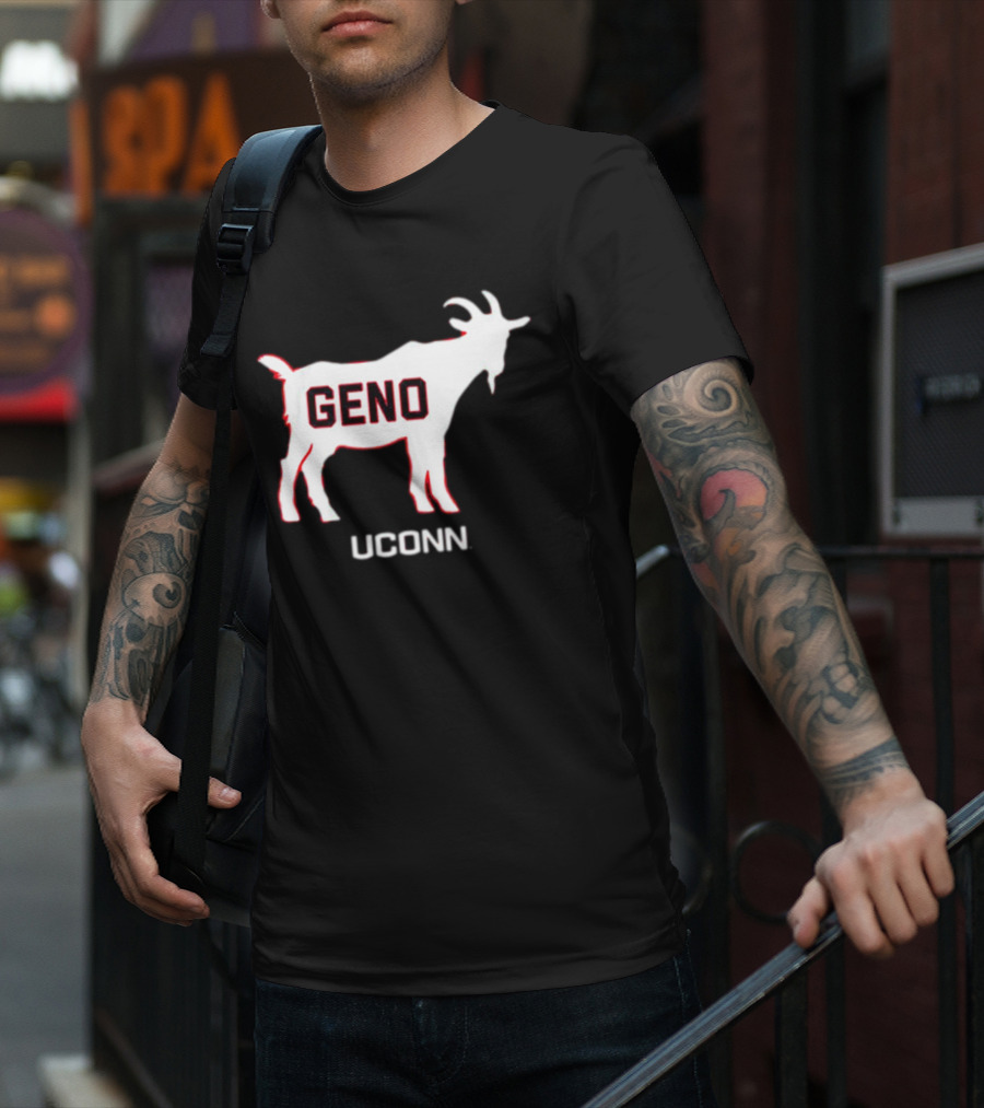 UConn Huskies Geno Basketball GOAT T-Shirt