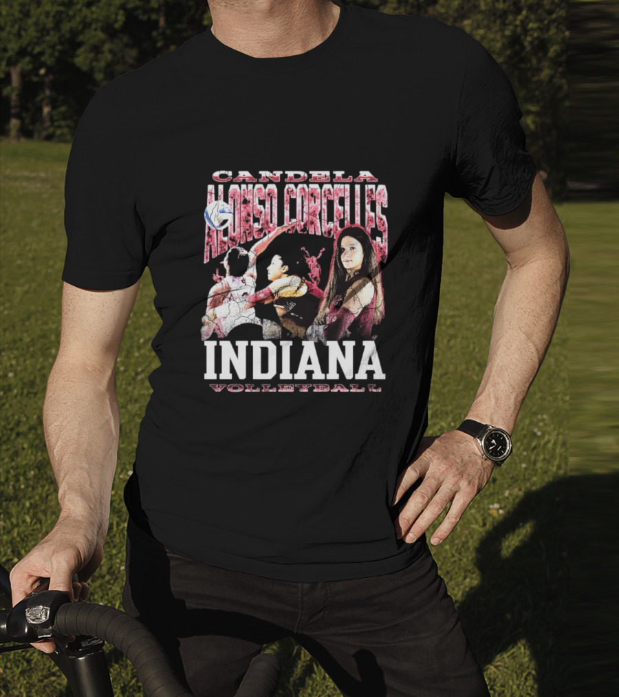 Candela Alonso Corcelles Indiana Volleyball 90s Iconic Hoosiers T-Shirt