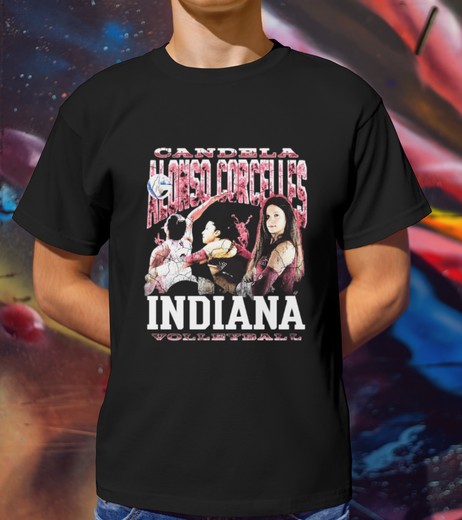 Candela Alonso Corcelles Indiana Volleyball 90s Iconic Hoosiers T-Shirt