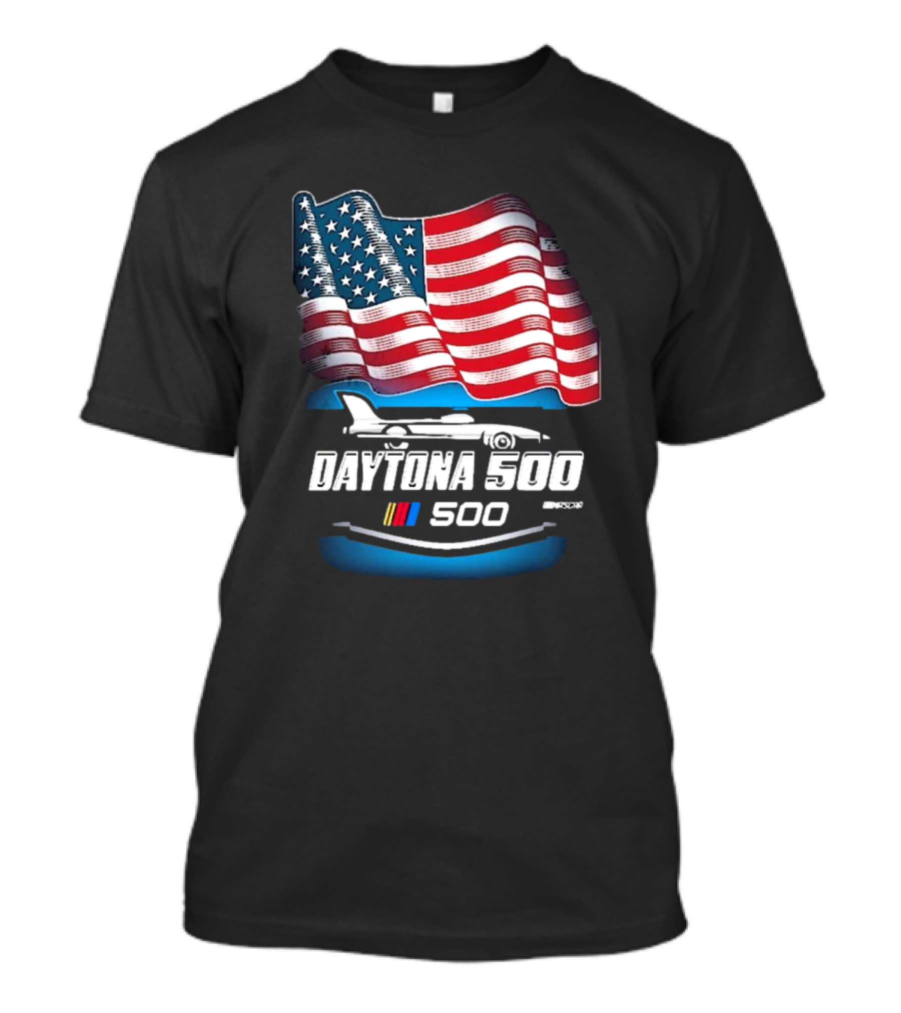 Daytona 500 American Flag Racing Daytona International Speedway 2025 Checkered Flag Sports T-Shirt