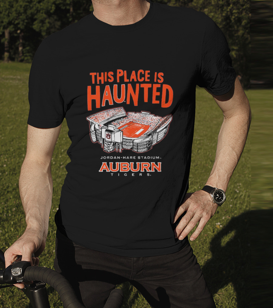 Auburn Tigers This Place Is Haunted Jordan-Hare Stadium Football T-Shirt