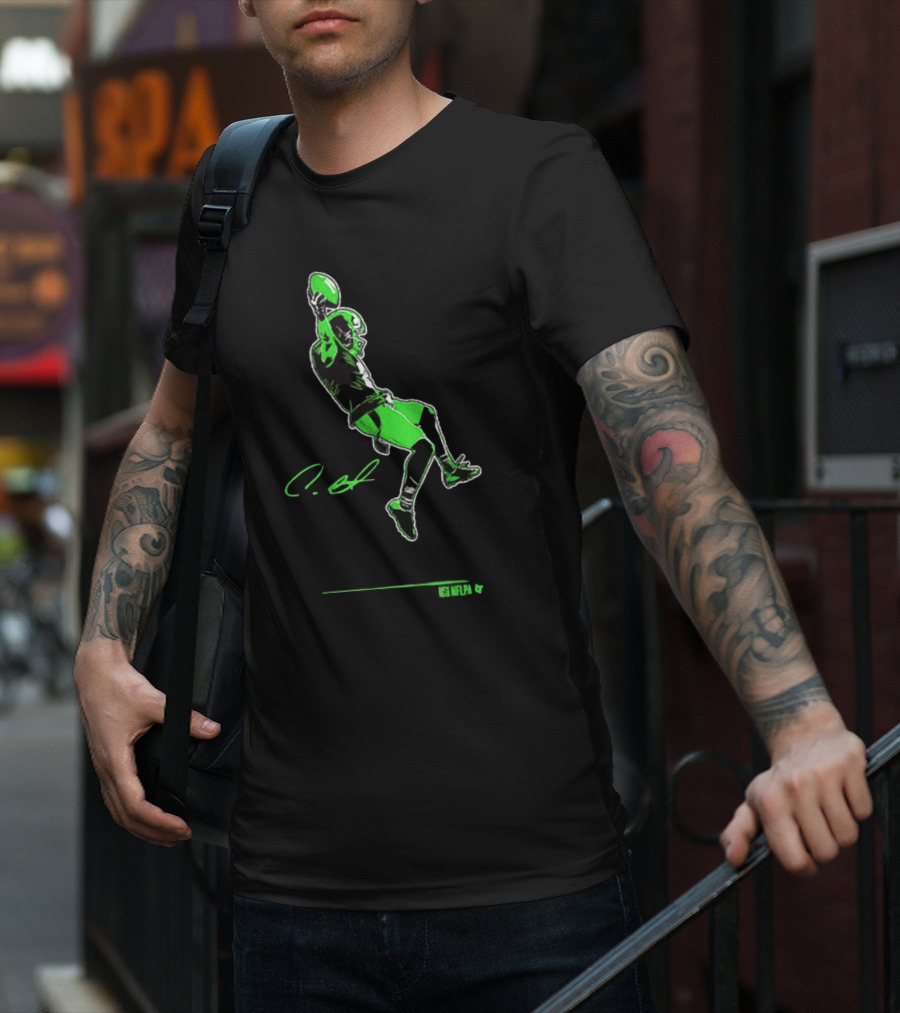 Coby Bryant Legendary Celebration Seattle Seahawks NFLPA Signature NFL Football T-Shirt