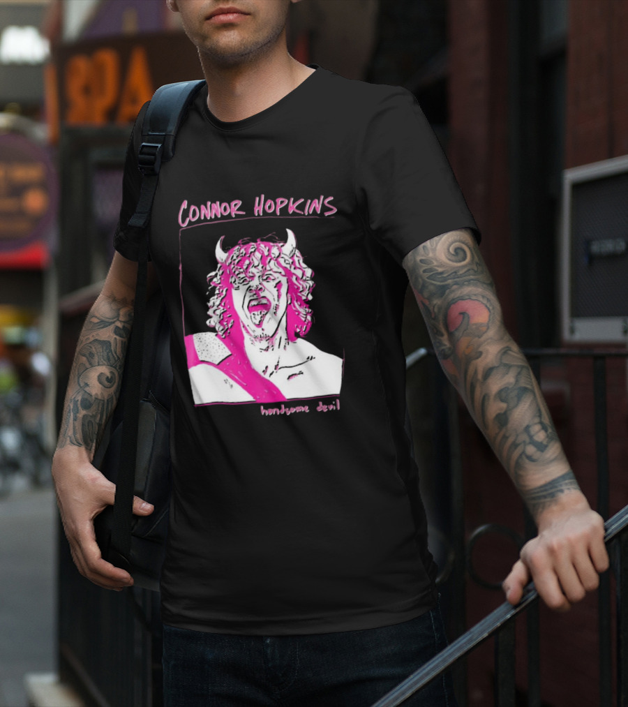 Connor Hopkins Handsome Devil Pink Horned T-Shirt