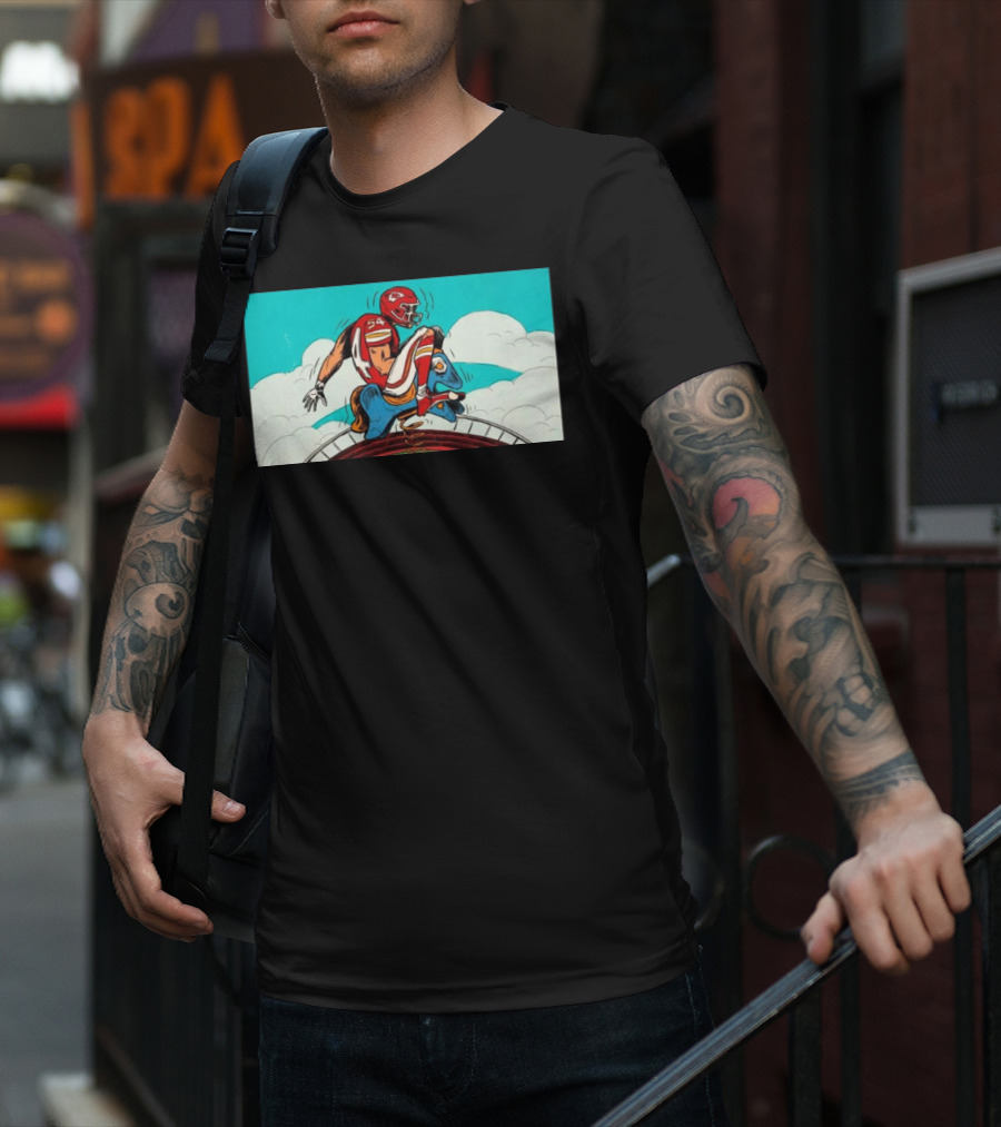 Kansas City Chiefs Vs. Denver Broncos Game-Day Matchup Sky Battle T-Shirt