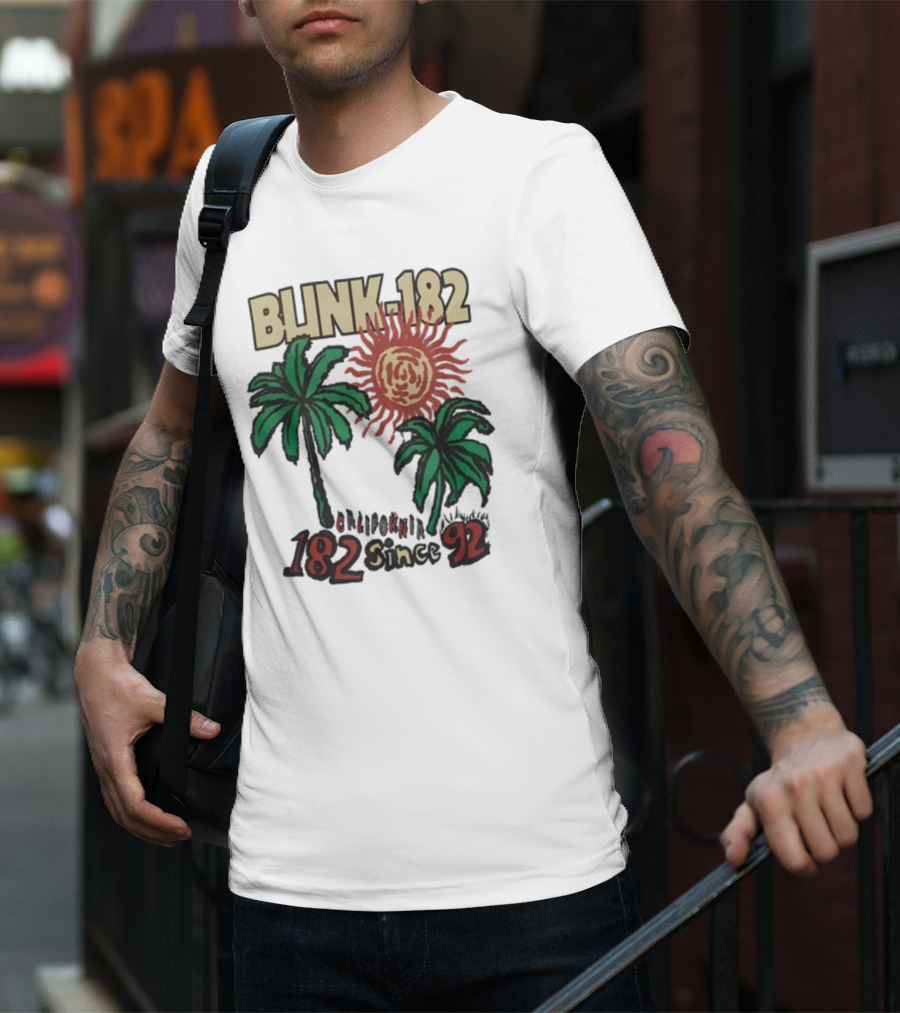 Blink-182 California 182 Since 92 Sun Palm Trees T-Shirt