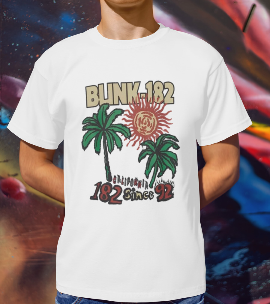 Blink-182 California 182 Since 92 Sun Palm Trees T-Shirt