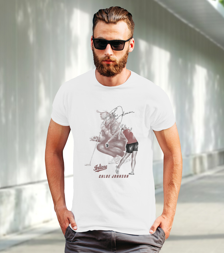 Chloe Johnson Indiana Golf Signature With Dynamic Player T-Shirt