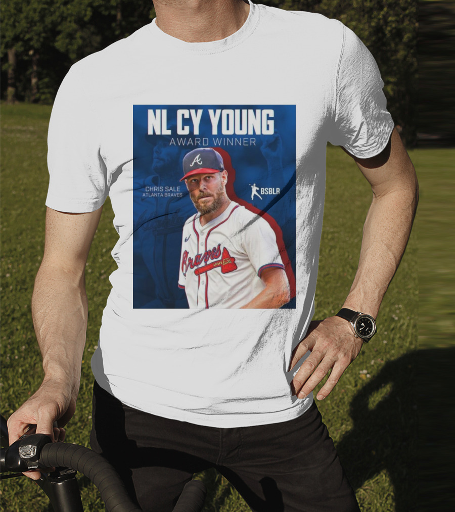 NL Cy Young Award Winner Chris Sale Atlanta Braves BSBLR T-Shirt