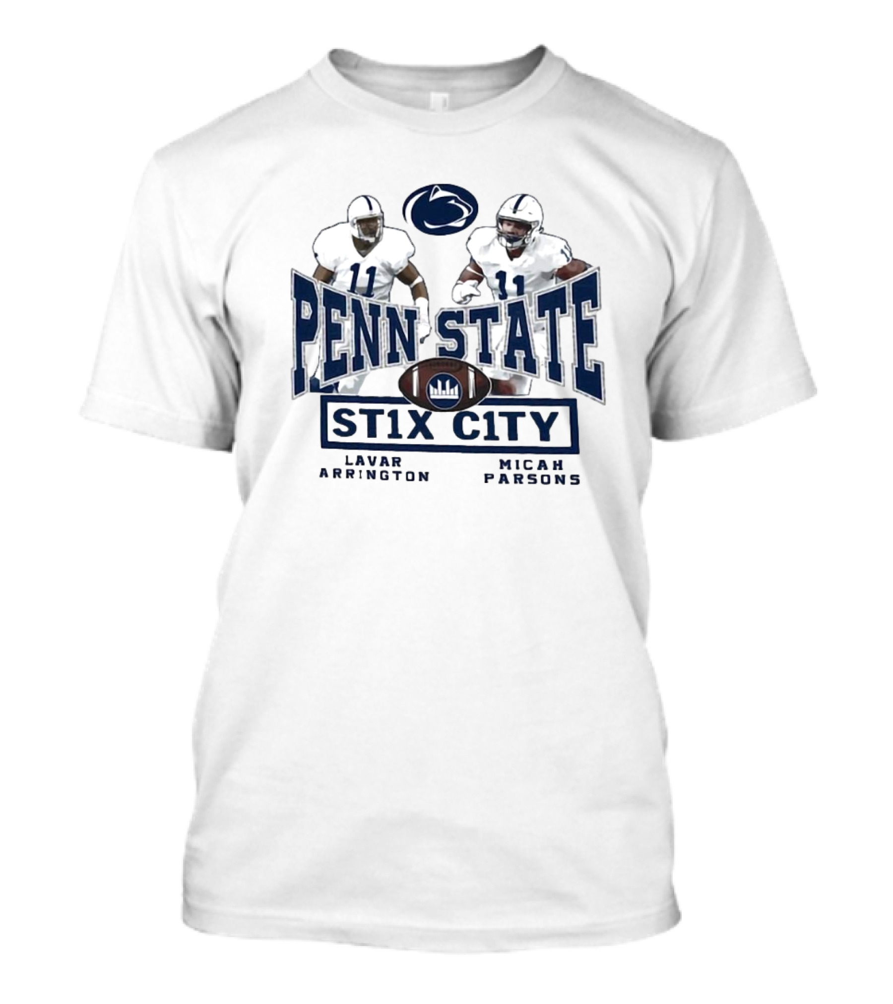 Penn State Nittany Lions ST1X City Lavar Arrington Micah Parsons T-Shirt