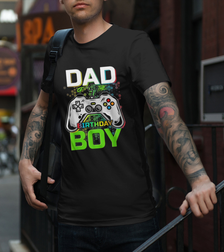 Dad Of The Birthday Boy Funny Gaming Video Gamer T-Shirt