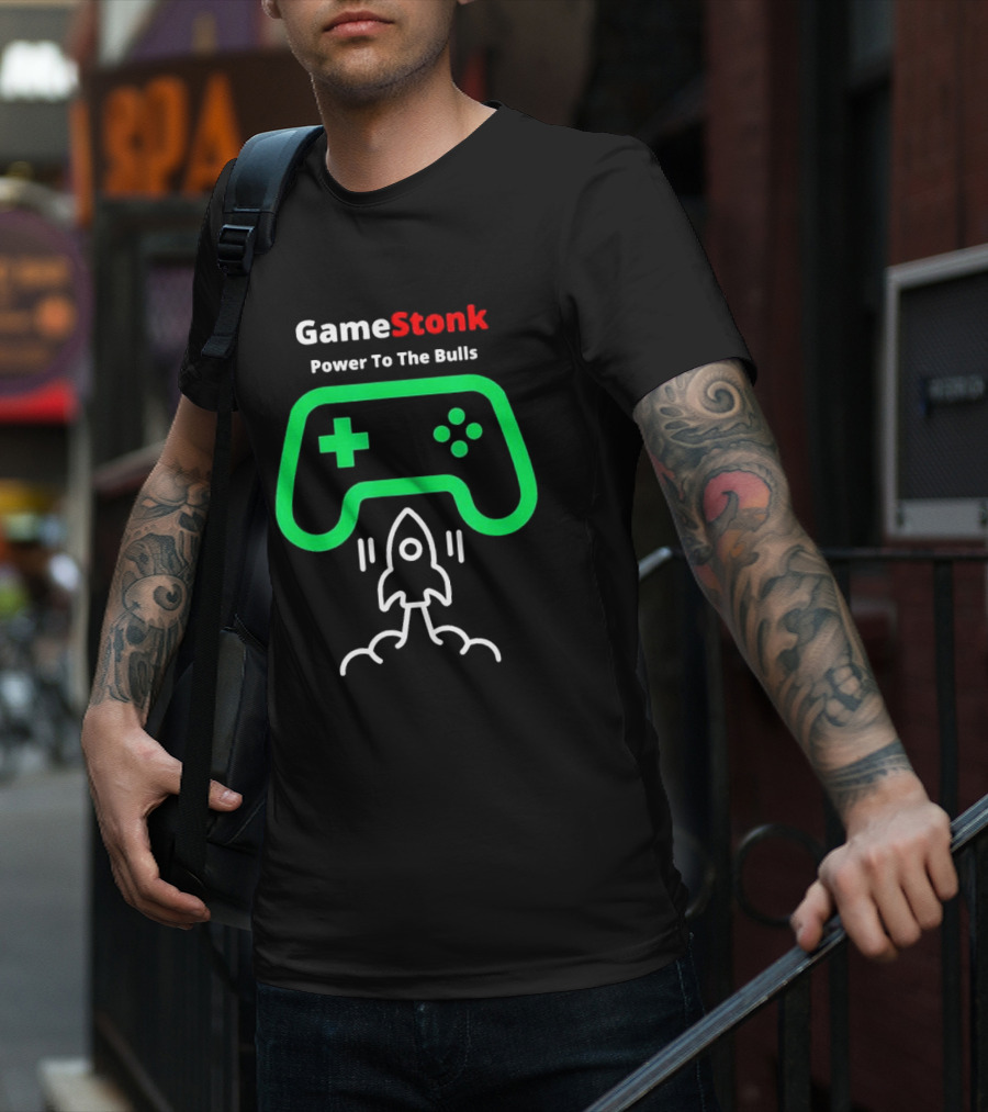 GameStonk Power To The Bulls Hedge Fund Destroyer Wall Street Bets Rocket Controller Classic T-Shirt