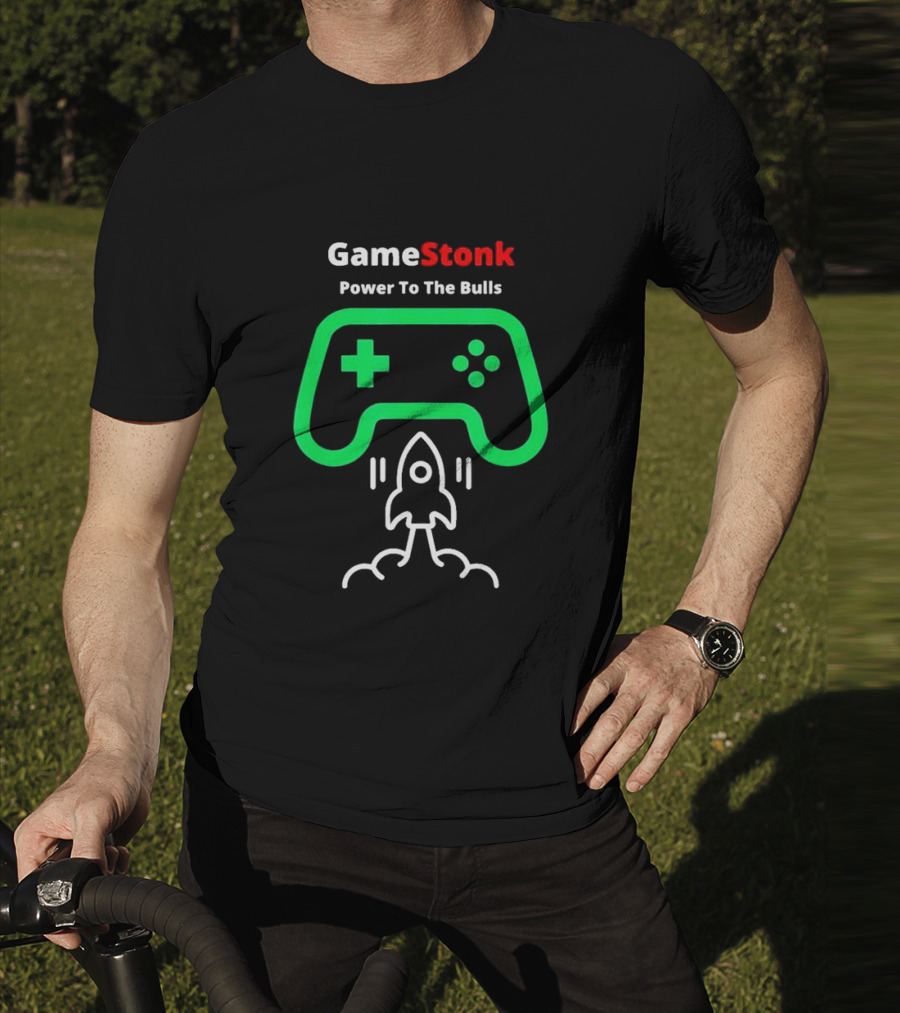 GameStonk Power To The Bulls Hedge Fund Destroyer Wall Street Bets Rocket Controller Classic T-Shirt