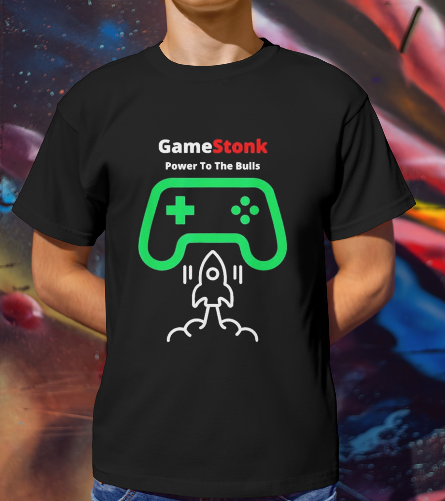 GameStonk Power To The Bulls Hedge Fund Destroyer Wall Street Bets Rocket Controller Classic T-Shirt