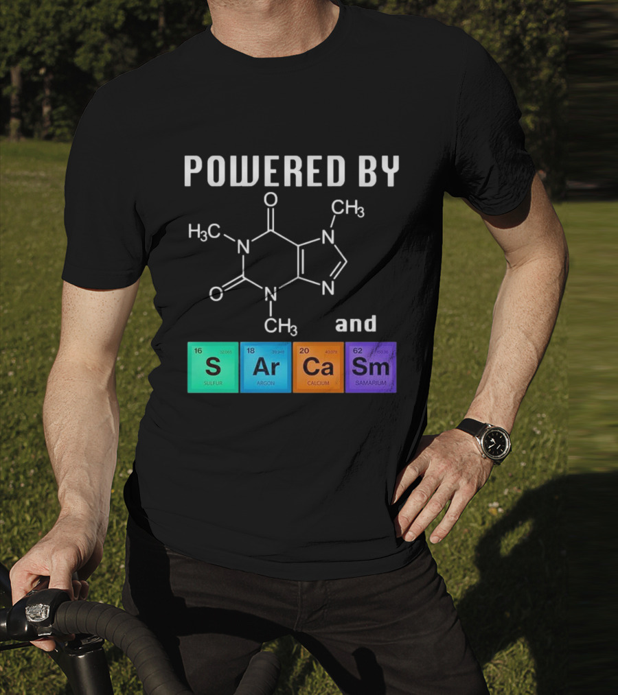 Powered By Caffeine And Sarcasm Elements T-Shirt