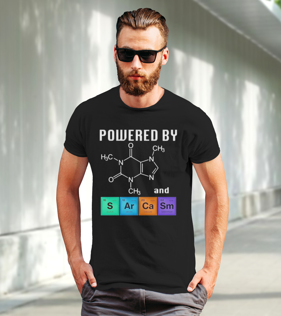 Powered By Caffeine And Sarcasm Elements T-Shirt