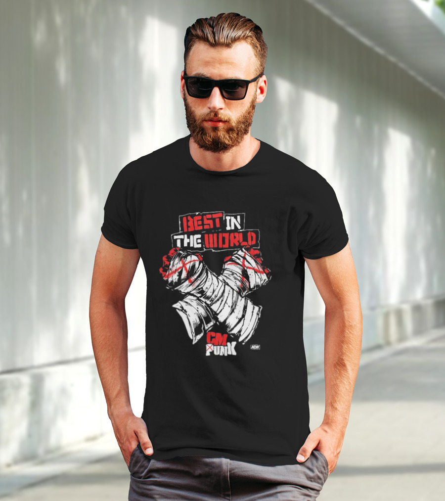 Best In The World CM Punk AEW Arms T-Shirt