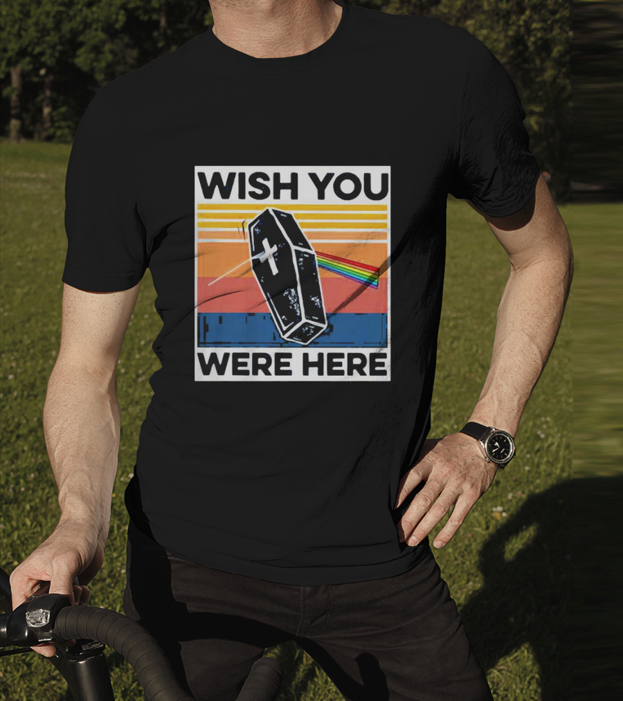 Coffin Wish You Were Here Vintage Rainbow Prism T-Shirt
