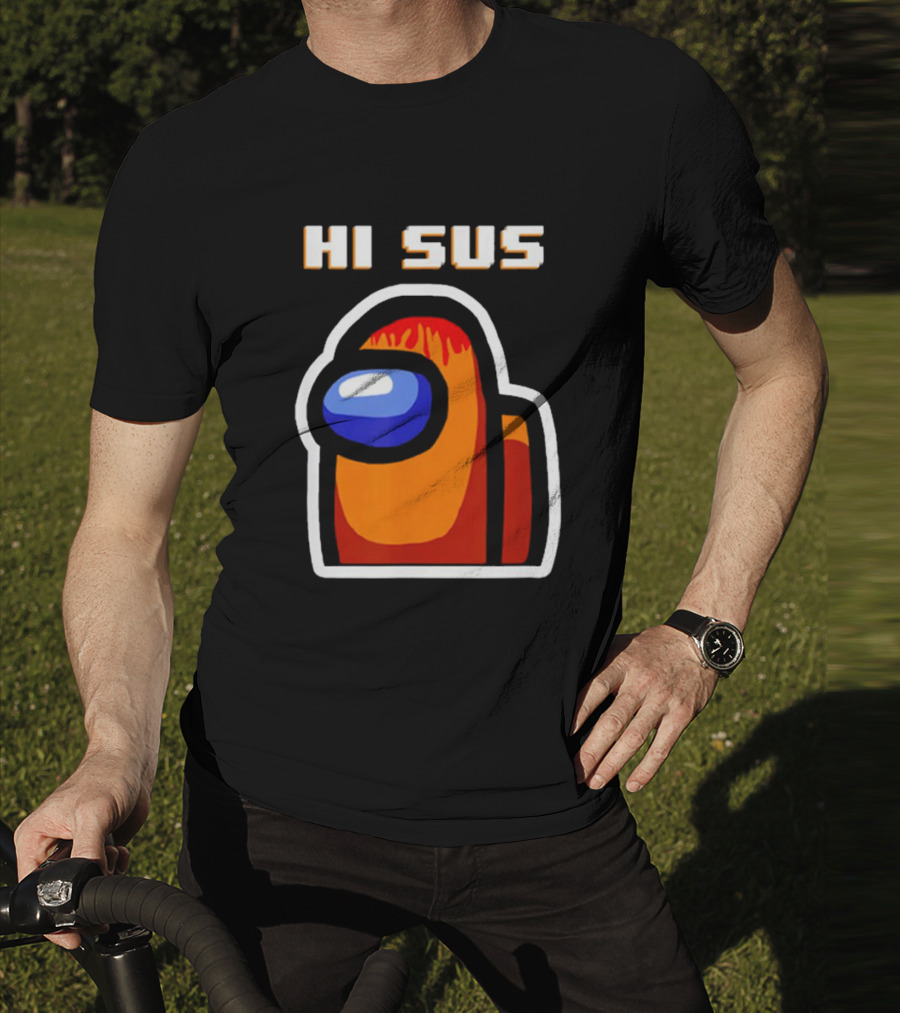 Hi Sus Impostor Among Us Funny Vintage Game T-Shirt