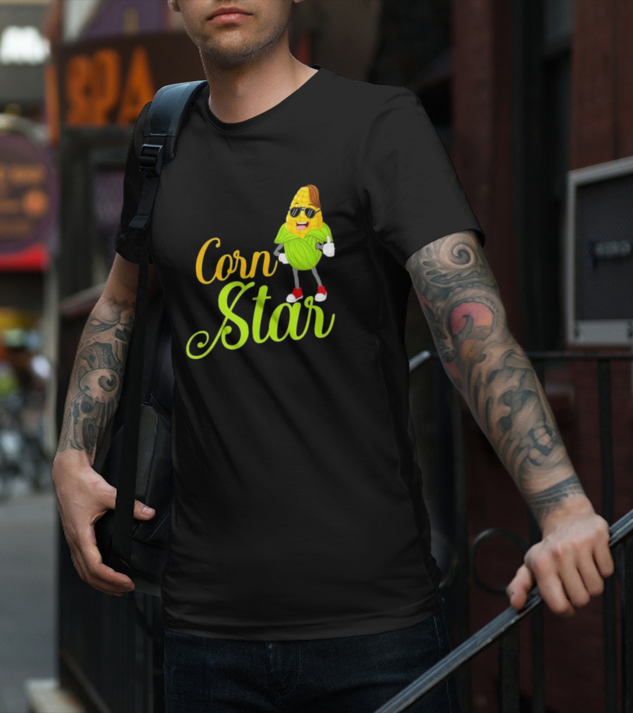 Corn Star Barnyard Harvest Rancher Farming Barn Cattle T-Shirt