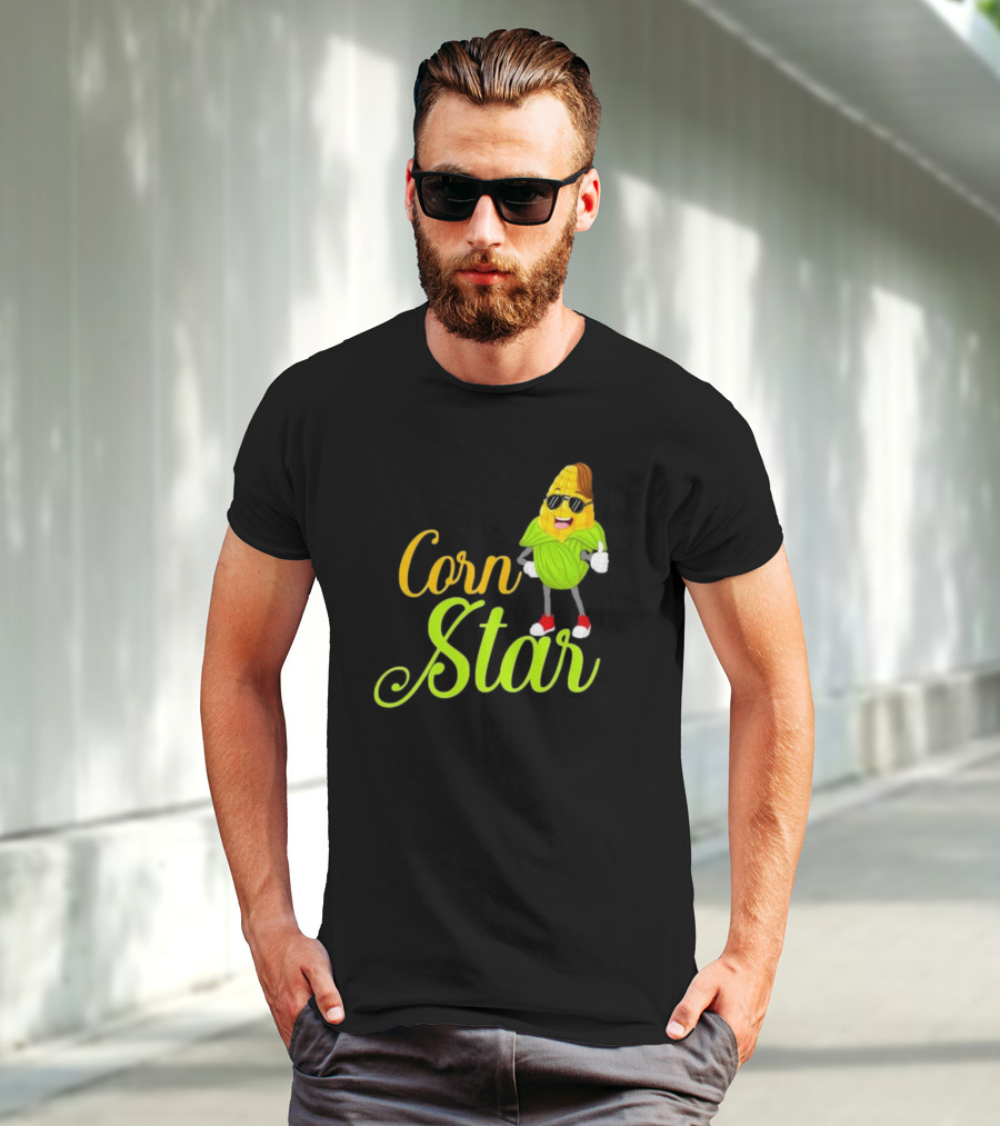 Corn Star Barnyard Harvest Rancher Farming Barn Cattle T-Shirt