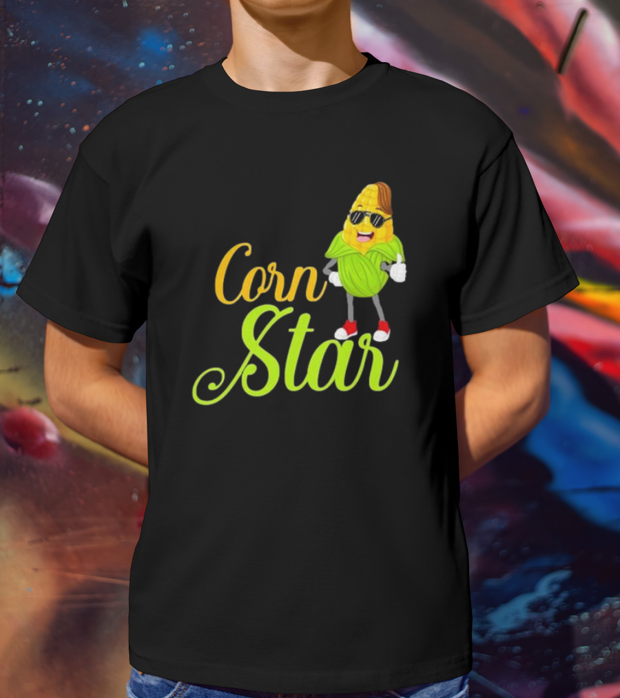 Corn Star Barnyard Harvest Rancher Farming Barn Cattle T-Shirt