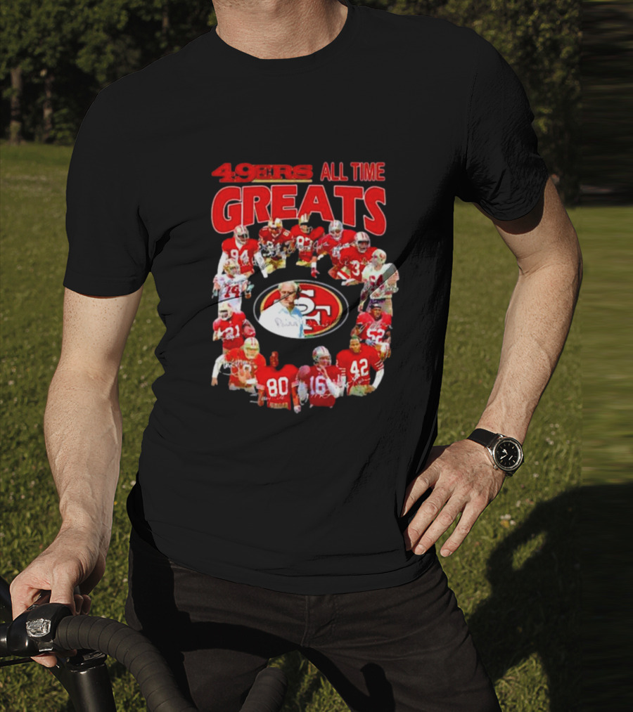 49ers All Time Greats Signatures San Francisco Legends T-Shirt