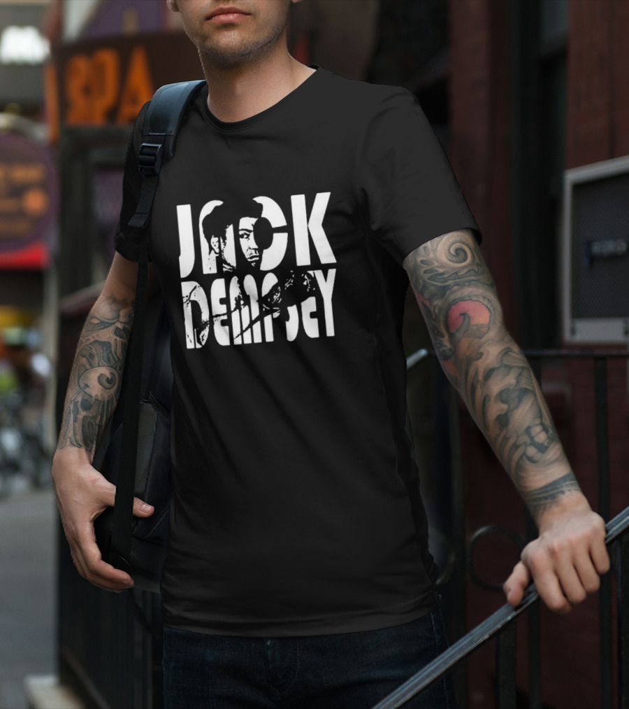 Jack Dempsey White Text Professional Boxing T-Shirt