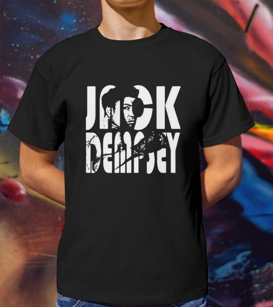 Jack Dempsey White Text Professional Boxing T-Shirt