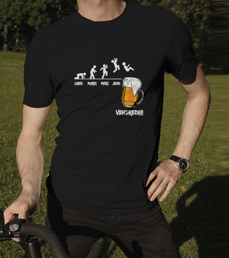 Lundi Mardi Mercredi Jeudi Vendredi Beer Evolution Mug T-Shirt