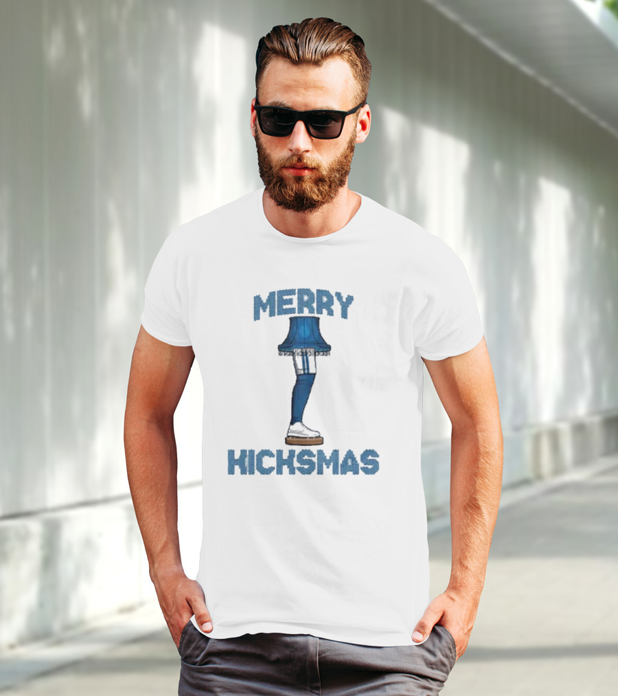 Merry Kicksmas Detroit Lions Leg Lamp Football Humor T-Shirt