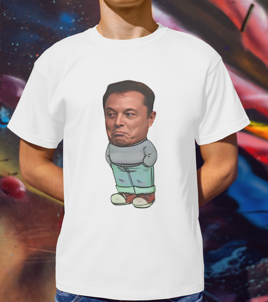 Musk Chill Guy Cartoon Style Humor Character T-Shirt
