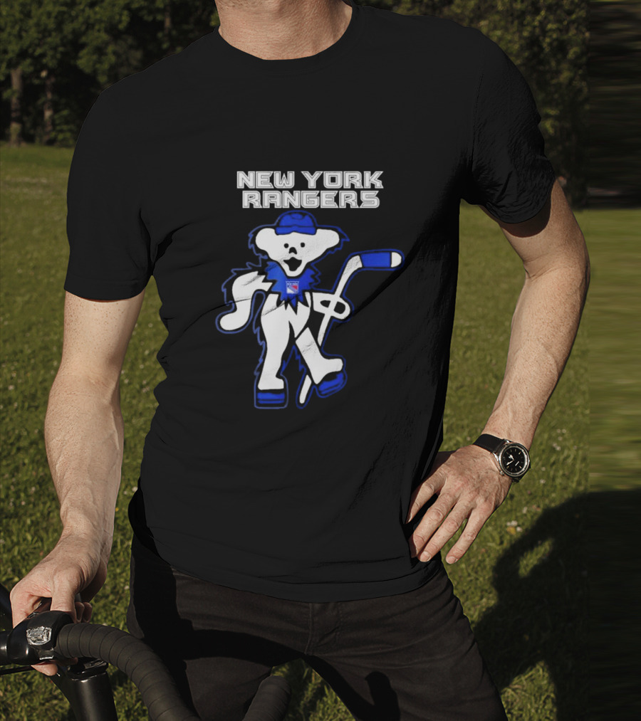New York Rangers Grateful Dead Dancing Bear Hockey T-Shirt