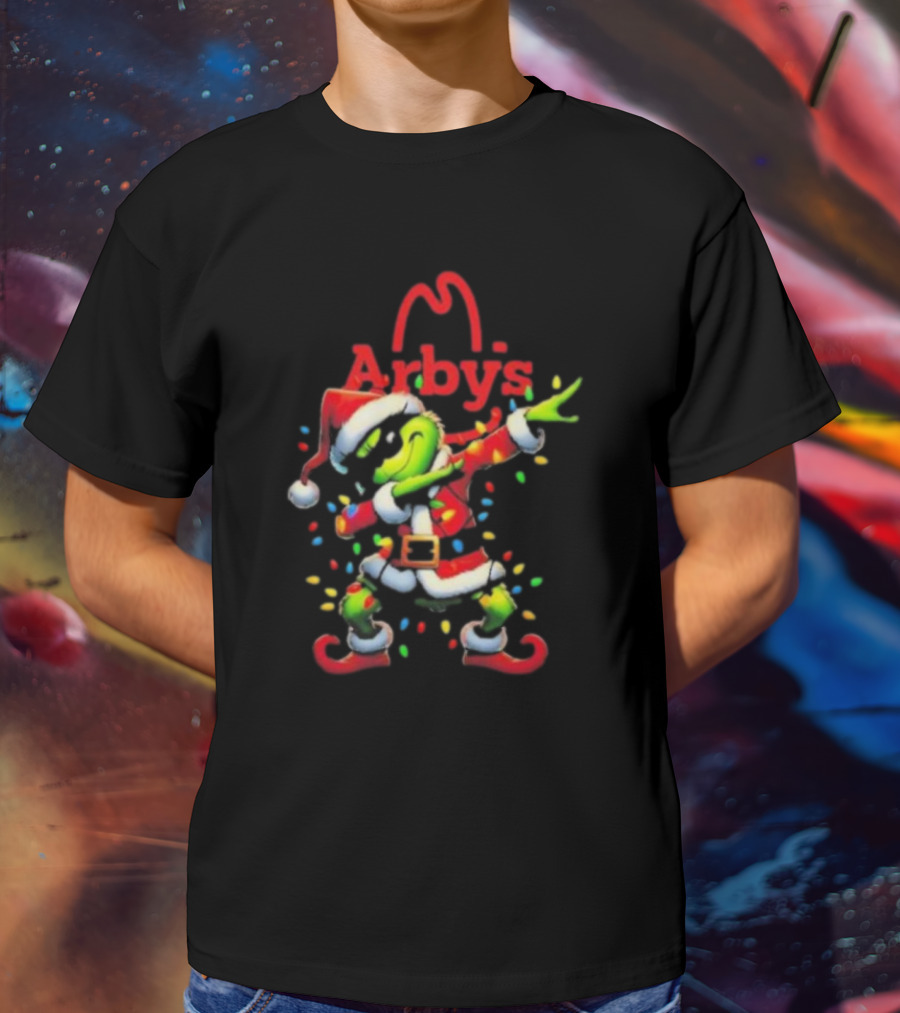 Santa Grinch Dabbing Arby’s Christmas T-Shirt