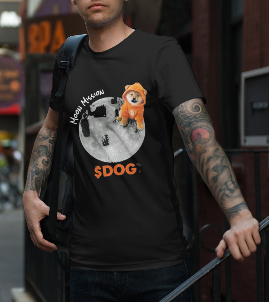 Moon Mission $DOG Dogecoin Bitcoin Shiba Inu T-Shirt