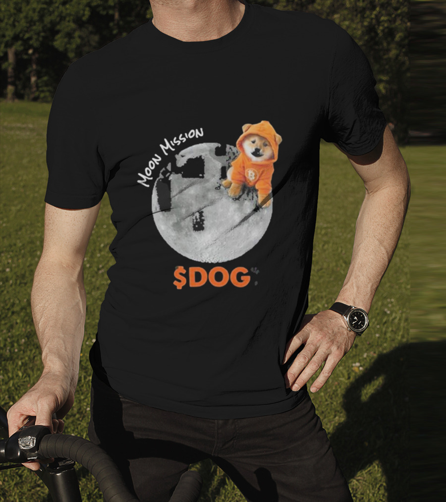 Moon Mission $DOG Dogecoin Bitcoin Shiba Inu T-Shirt