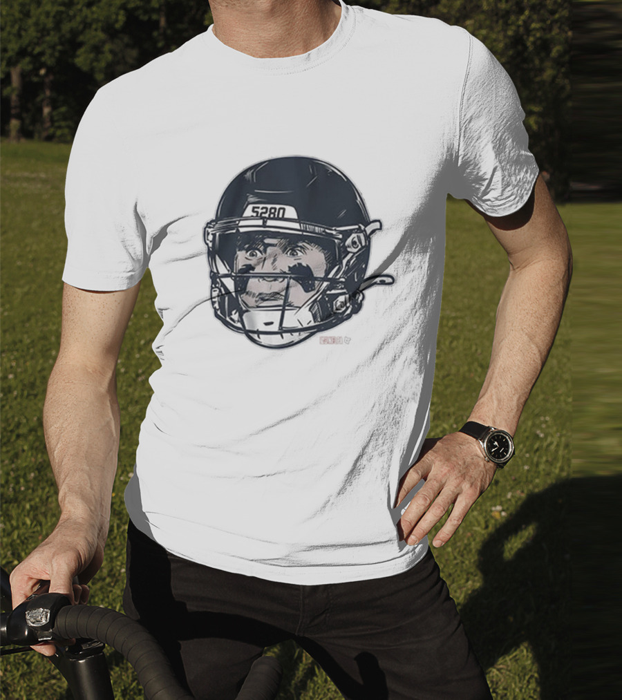 5280 Denver Broncos Crazy Eyes NFL Football Bo Nix Painting T-Shirt