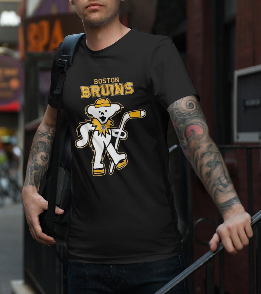 Boston Bruins Grateful Dead Dancing Bear T-Shirt