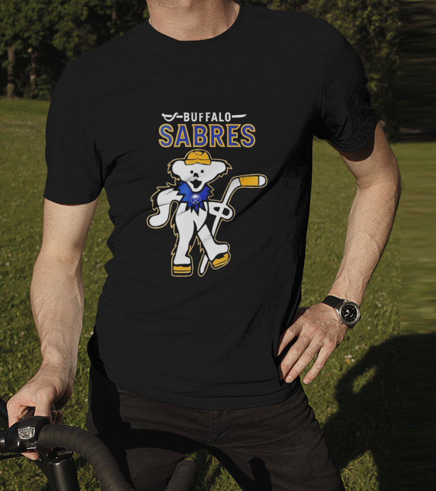 Buffalo Sabres Grateful Dead Dancing Bear Hockey T-Shirt