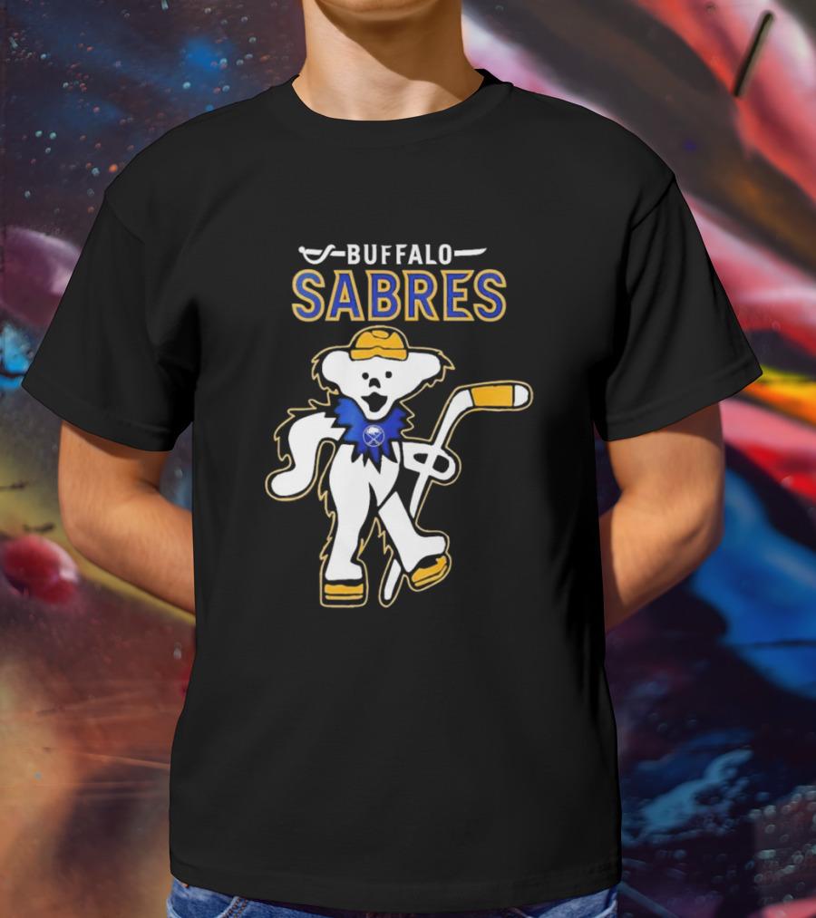 Buffalo Sabres Grateful Dead Dancing Bear Hockey T-Shirt
