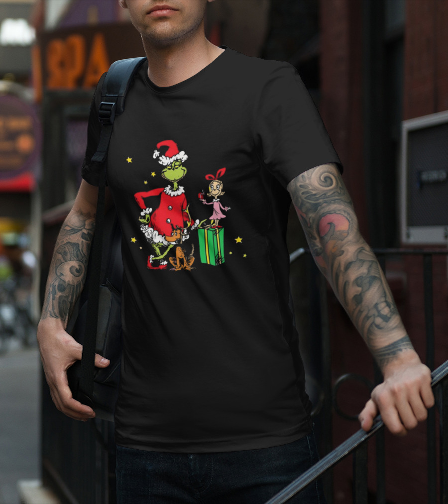Grinch Cindy Lou Who Max Grinchmas Merry Christmas T-Shirt