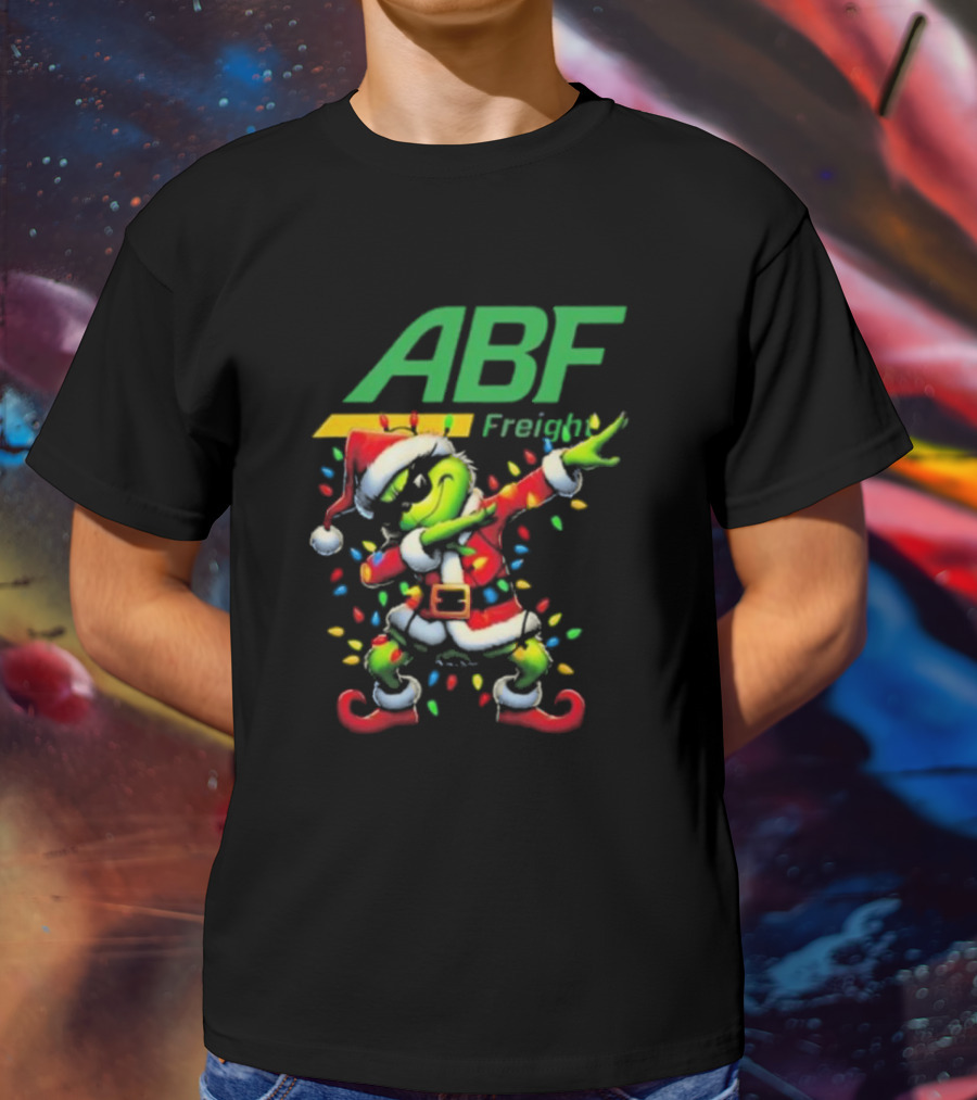 ABF Freight Santa Grinch Dabbing Merry Christmas T-Shirt