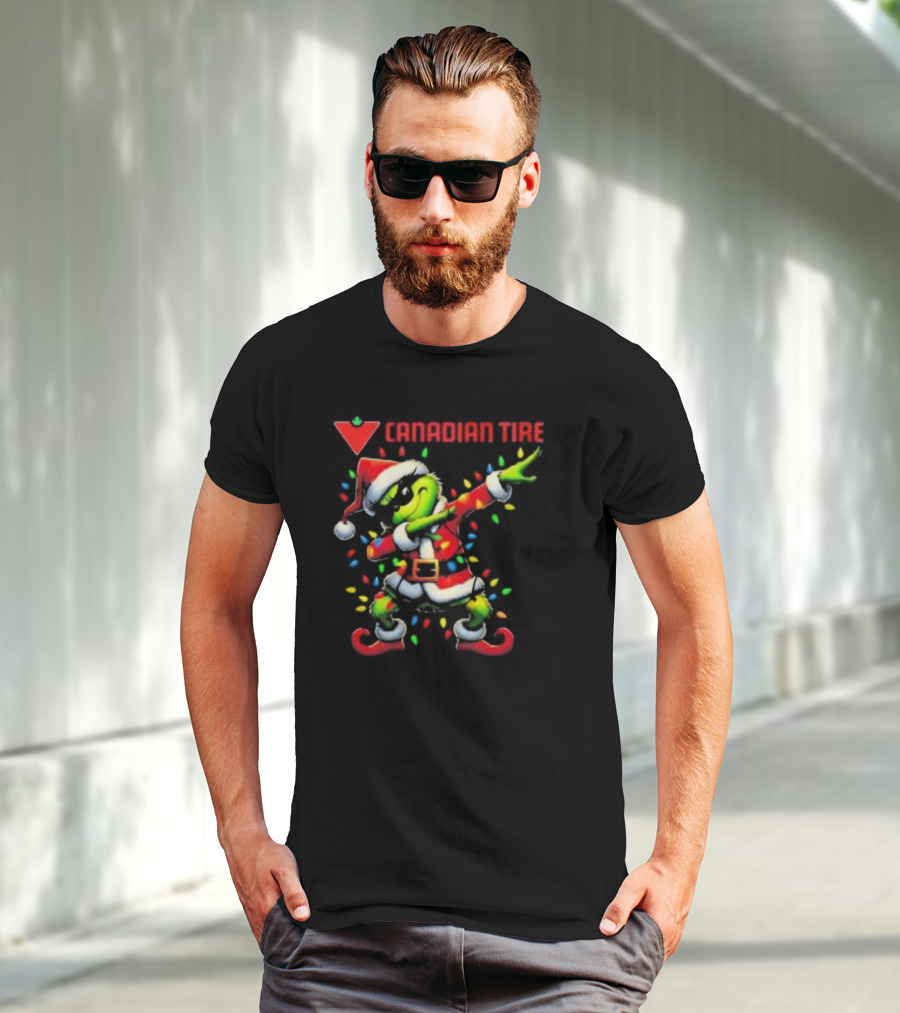 Canadian Tire Santa Grinch Dabbing Merry Christmas T-Shirt