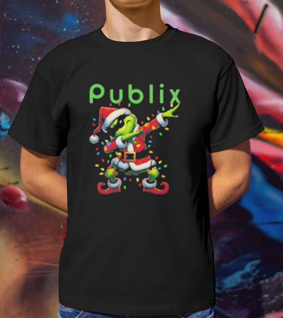 Publix Santa Grinch Dabbing Merry Christmas T-Shirt