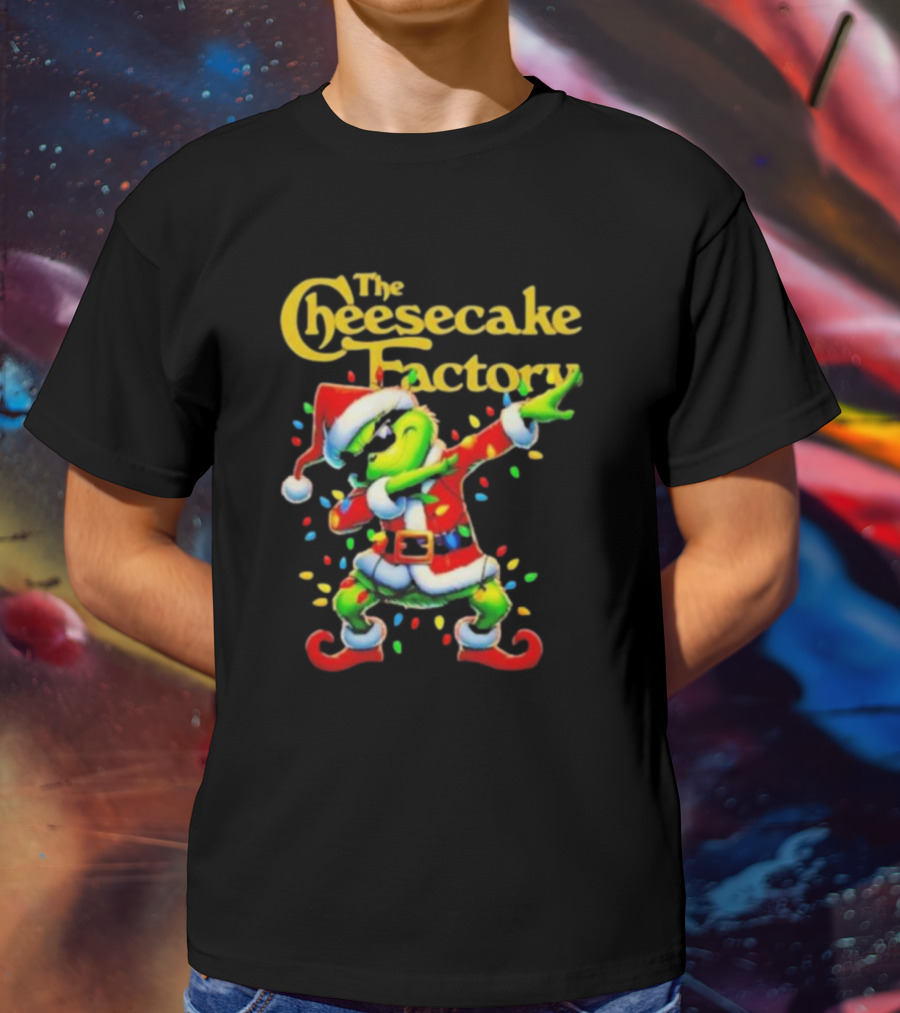 The Cheesecake Factory Santa Grinch Dabbing Merry Christmas T-Shirt