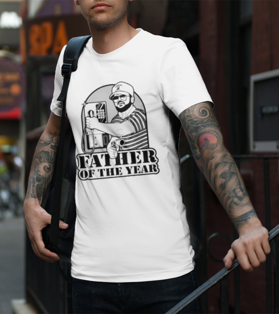 AK Guy Father Of The Year Phone Booth And Gun T-Shirt